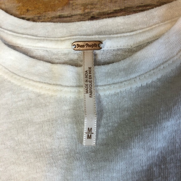 Free People Marcy White Pink Embroider Tank Top M - Picture 5 of 8